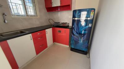 Kitchen Image of 600 Sq.ft 1 BHK Apartment / Flat for rent in Thanisandra Bengaluru for Rs. 23500