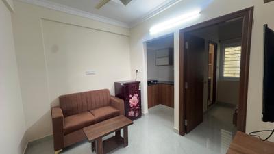 Living Room Image of 500 Sq.ft 1 BHK Apartment / Flat for rent in BTM Layout Bengaluru for Rs. 24999