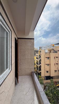 Balcony Image of 600 Sq.ft 1 BHK Builder Floor for rent in HSR Layout Bengaluru for Rs. 30500