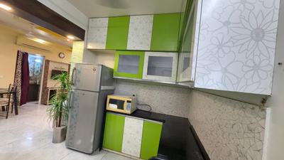 Kitchen Image of 1750 Sq.ft 3 BHK Apartment / Flat for sale in Bakeri Surel Apartments, Bodakdev Ahmedabad for Rs. 14500000
