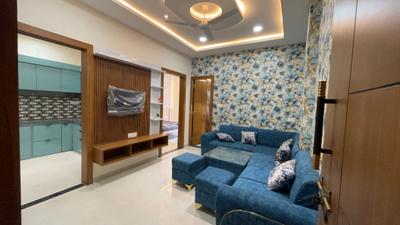 Living Room Image of 550 Sq.ft 1 BHK Builder Floor for rent in Mahalakshmi Nagar Indore for Rs. 19500