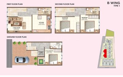 Floor Plan Image of 1435 Sq.ft 3 BHK Villa for sale in Kothule Mala Devlali for Rs. 5451000