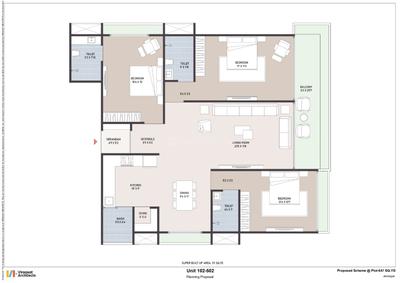 Image of 2799 Sq.ft 3 BHK Apartment / Flat for sale in Paldi, Ahmedabad for Rs. 20200000