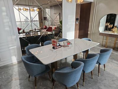 Dining Area Image of 1408 Sq.ft 3 BHK Apartment / Flat for sale in Monte South, Byculla Mumbai for Rs. 80000000