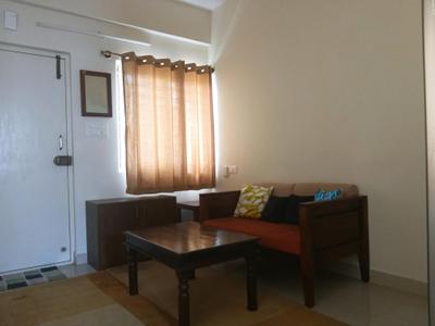 Living Room Image of 450 Sq.ft 1 BHK Apartment / Flat for rent in Whitefield Bengaluru for Rs. 32000