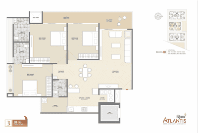 Image of 2583 Sq.ft 3 BHK Apartment / Flat for sale in PDPU Road, Gandhinagar for Rs. 13500000
