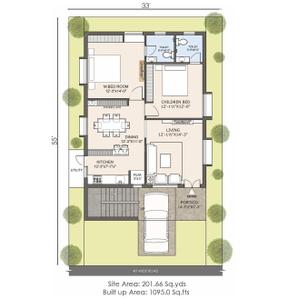 Floor Plan Image of 1980 Sq.ft 2 BHK Independent House for sale in Kankipadu Vijayawada for Rs. 4900000