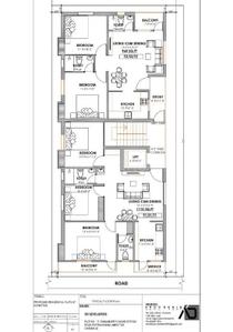 Floor Plan Image of 950 Sq.ft 2 BHK Apartment / Flat for sale in Block A Krishna, Korattur Chennai for Rs. 10500000