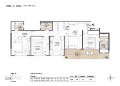 Image of 1571 Sq.ft 3 BHK Apartment / Flat for sale in Baner, Pune for Rs. 18000000