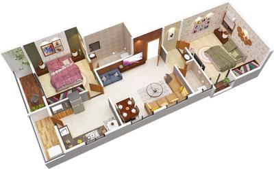 Image of 1310 Sq.ft 2 BHK Apartment / Flat for sale in Somalwada, Nagpur for Rs. 5900000