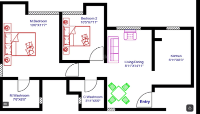 Image of 750 Sq.ft 2 BHK Apartment / Flat for sale in Kalpataru Parkcity, Thane West, Thane for Rs. 11200000