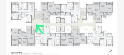 Floor Plan Image of 1400 Sq.ft 3 BHK Apartment / Flat for sale in K Shire, Punawale Pune for Rs. 13300000