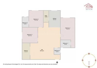Image of 1709 Sq.ft 3 BHK Apartment / Flat for sale in Definer Hi Life by DeFiner Group, K R Puram, Bengaluru for Rs. 15600000