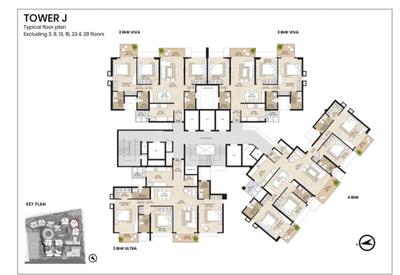 Image of 1040 Sq.ft 3 BHK Apartment / Flat for sale in Mahindra Citadel Phase 1, Pimpri, Pune for Rs. 17000000