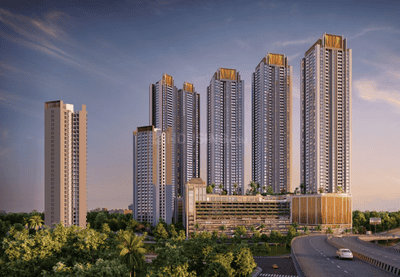 Image of 735 Sq.ft 2 BHK Apartment / Flat for sale in Purva Panorama, Thane West, Thane for Rs. 16900000
