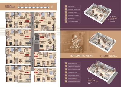 Image of 1116 Sq.ft 2 BHK Apartment / Flat for sale in GM Sri Sai Grand, NRI Layout, Bengaluru for Rs. 7400000