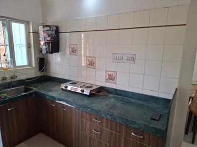Kitchen Image of 1200 Sq.ft 3 BHK Apartment / Flat for rent in Diwalipura Vadodara for Rs. 22000