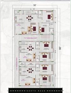 Image of 1300 Sq.ft 2 BHK Apartment / Flat for sale in Puppalaguda, Hyderabad for Rs. 8500000
