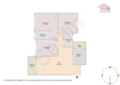 Image of 1390 Sq.ft 3 BHK Apartment / Flat for sale in BSCPL Bollineni Silas by BSCPL Infrastructure Ltd, Kadugodi, Bengaluru for Rs. 18600000