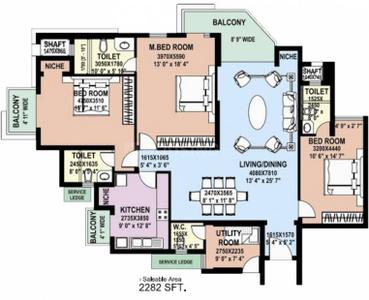 Image of 2704 Sq.ft 4 BHK Apartment / Flat for sale in DLF Park Place, Sector 54, Gurgaon for Rs. 95000000