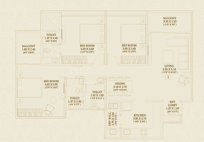 Image of 1456 Sq.ft 3 BHK Apartment / Flat for sale in Engineers iOS Tathawade, Tathawade, Pune for Rs. 13000000