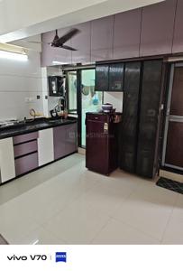 Kitchen Image of 1200 Sq.ft 2 BHK Apartment / Flat for rent in Shree Ghanshyam Residency, Bhayli Vadodara for Rs. 18000
