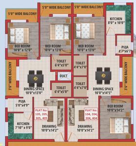 Image of 1371 Sq.ft 2 BHK Apartment / Flat for sale in Patia, Bhubaneswar for Rs. 7550000