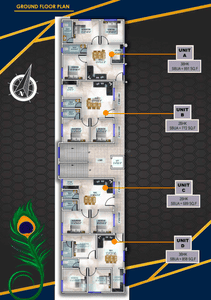 Floor Plan Image of 858 Sq.ft 3 BHK Apartment / Flat for sale in Narengi Tinali Guwahati for Rs. 4290000
