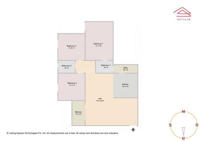 Image of 1404 Sq.ft 3 BHK Apartment / Flat for sale in Concorde Amber by Concorde Housing Corporation Pvt. Ltd., Chikkakannalli, Bengaluru for Rs. 11400000