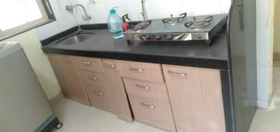 Kitchen Image of 600 Sq.ft 1 BHK Apartment / Flat for rent in Shiv Sai Sadan Apartment, Vashi Navi Mumbai for Rs. 22000