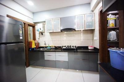 Kitchen Image of 2205 Sq.ft 3 BHK Apartment / Flat for sale in Samved Green Valley, Sargasan Gandhinagar for Rs. 11500000