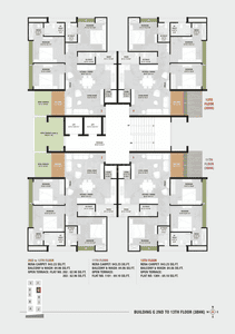 Image of 1857 Sq.ft 3 BHK Apartment / Flat for rent in Sima Nagar, Surat for Rs. 32000
