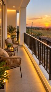 Balcony Image of 1450 Sq.ft 3 BHK Apartment / Flat for sale in Sector 123 Mohali for Rs. 7790000