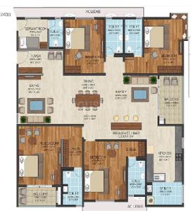 Image of 2280 Sq.ft 3 BHK Apartment / Flat for sale in BSCPL Bollineni Bion, Kondapur, Hyderabad for Rs. 31000000