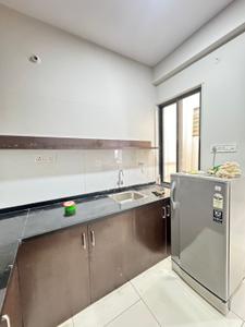 Kitchen Image of 350 Sq.ft 1 BHK Builder Floor for rent in Mahalakshmi Nagar Indore for Rs. 16000