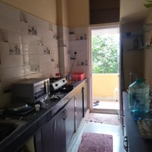 Kitchen Image of 1200 Sq.ft 1 BHK Apartment / Flat for rent in Manikonda Hyderabad for Rs. 24000