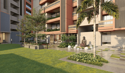 Image of 2349 Sq.ft 3 BHK Apartment / Flat for sale in Origin Park, Sargasan, Gandhinagar for Rs. 9918000