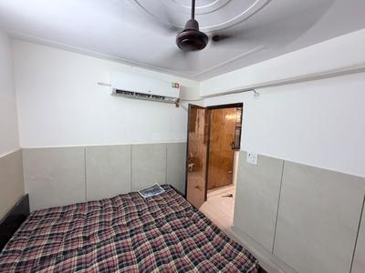 Bedroom Image of 390 Sq.ft 1 BHK Builder Floor for rent in Rajpur New Delhi for Rs. 14500