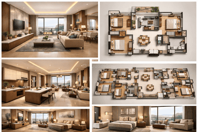 Image of 1500 Sq.ft 3 BHK Apartment / Flat for sale in Lodha Kharadi New Project Tower 1, Upper Kharadi, Pune for Rs. 21500000