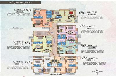 Image of 664 Sq.ft 2 BHK Apartment / Flat for sale in Six Mile, Guwahati for Rs. 3490200
