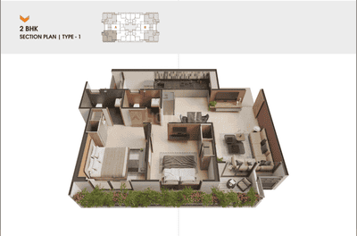 Image of 1296 Sq.ft 2 BHK Apartment / Flat for sale in Jay Visat Aatman, Chandkheda, Ahmedabad for Rs. 5700000