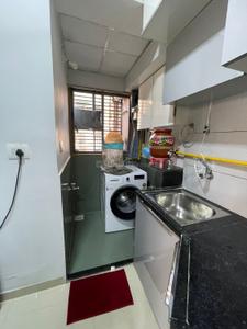Kitchen Image of 600 Sq.ft 1 BHK Apartment / Flat for sale in Savvy Studioz, Gota Ahmedabad for Rs. 4200000