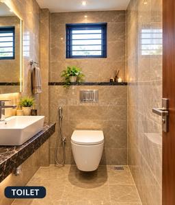 Bathroom Image of 725 Sq.ft 1 BHK Apartment / Flat for sale in Om Shri Vrinda Orchids, Sunrakh Bangar Vrindavan for Rs. 5750000