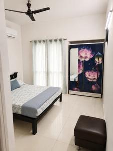 Bedroom Image of 1150 Sq.ft 3 BHK Apartment / Flat for rent in Siddha Eden Lakeville, Baranagar Kolkata for Rs. 30000