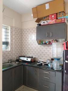 Kitchen Image of 400 Sq.ft 1 BHK Apartment / Flat for rent in Kartik Nagar Bengaluru for Rs. 15000