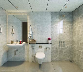 Bathroom Image of 1692 Sq.ft 3 BHK Apartment / Flat for sale in Shapoorji Pallonji JoyVille, Sector 102 Gurgaon for Rs. 12700000