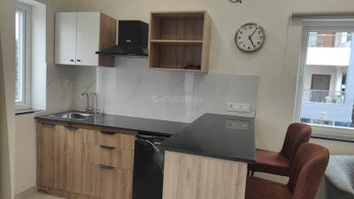 Kitchen Image of 950 Sq.ft 1 BHK Apartment / Flat for rent in Serilingampally Hyderabad for Rs. 32000
