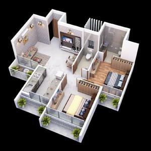 Image of 1089 Sq.ft 2 BHK Apartment / Flat for sale in Neelkanth Dham, Kalamboli, Navi Mumbai for Rs. 8500000