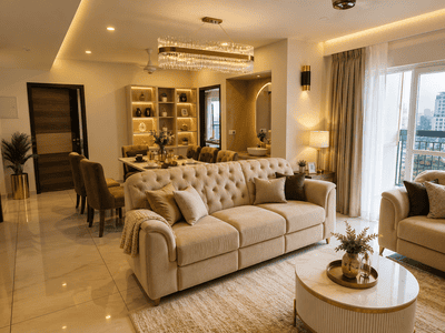 Living Room Image of 1800 Sq.ft 3 BHK Apartment / Flat for sale in Exotica, Edappally Kochi for Rs. 22000000