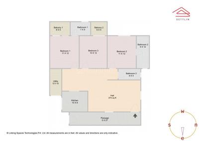 Image of 1515 Sq.ft 3 BHK Apartment / Flat for sale in Druva Daffodils by Druva Infratech, Gunjur Village, Bengaluru for Rs. 14300000